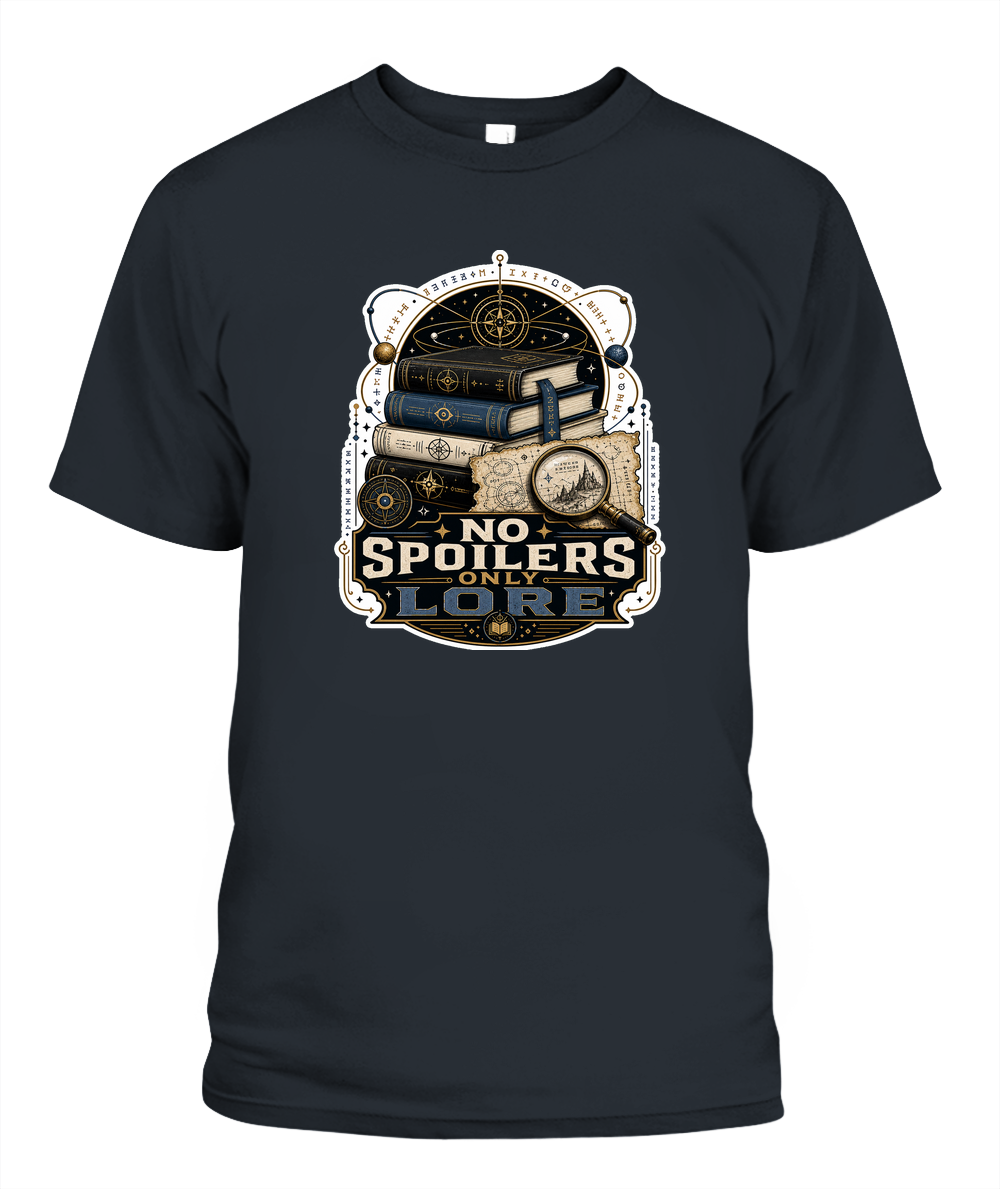 No Spoilers Only Lore Book Lover T-Shirt | Reading Gift