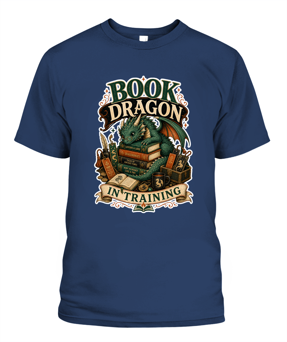 Book Dragon in Training Book Lover T-Shirt | Reading Gift