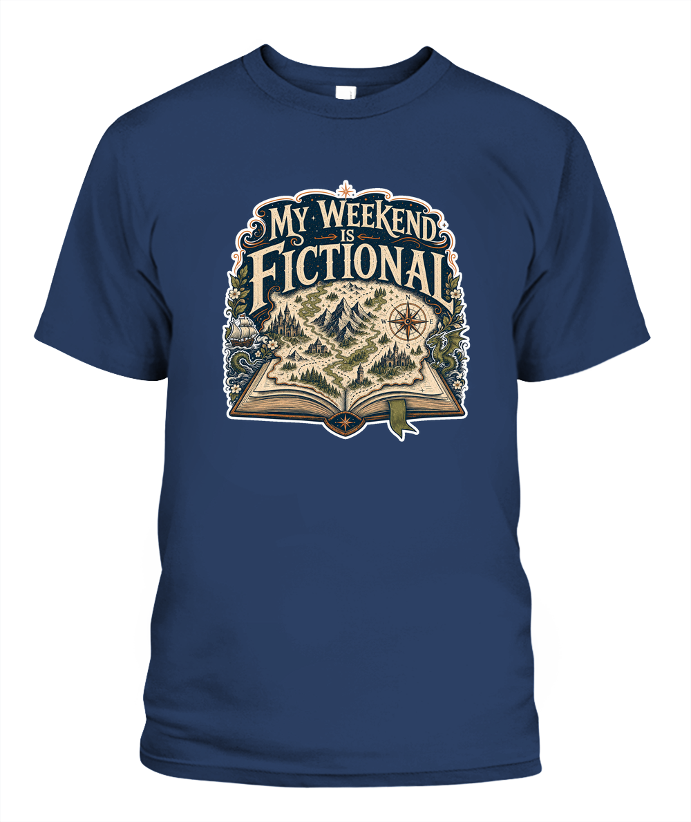 My Weekend is Fictional Book Lover T-Shirt | Reading Gift