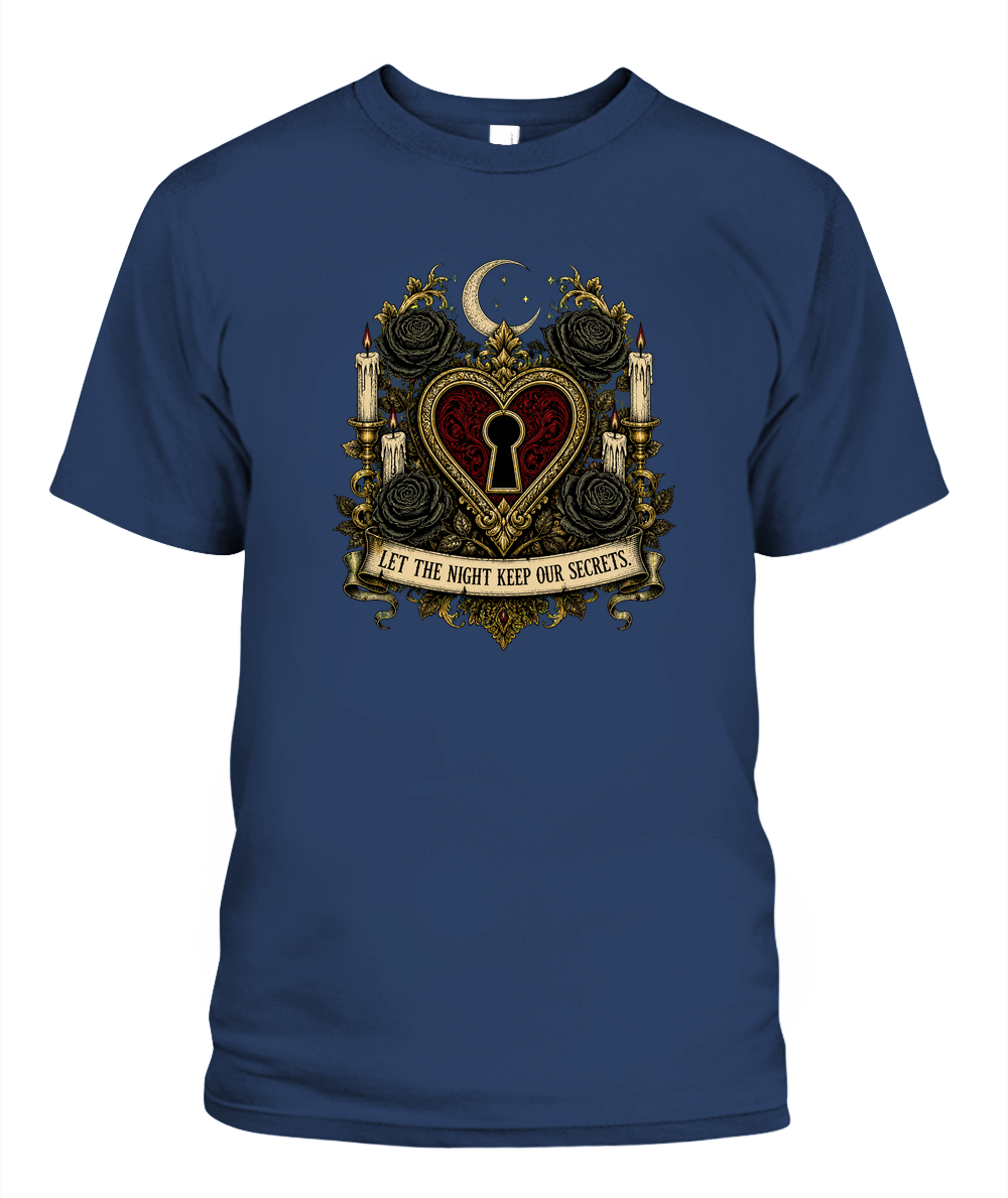 Let The Night Keep Our Secrets — gothic shirt in Midnight