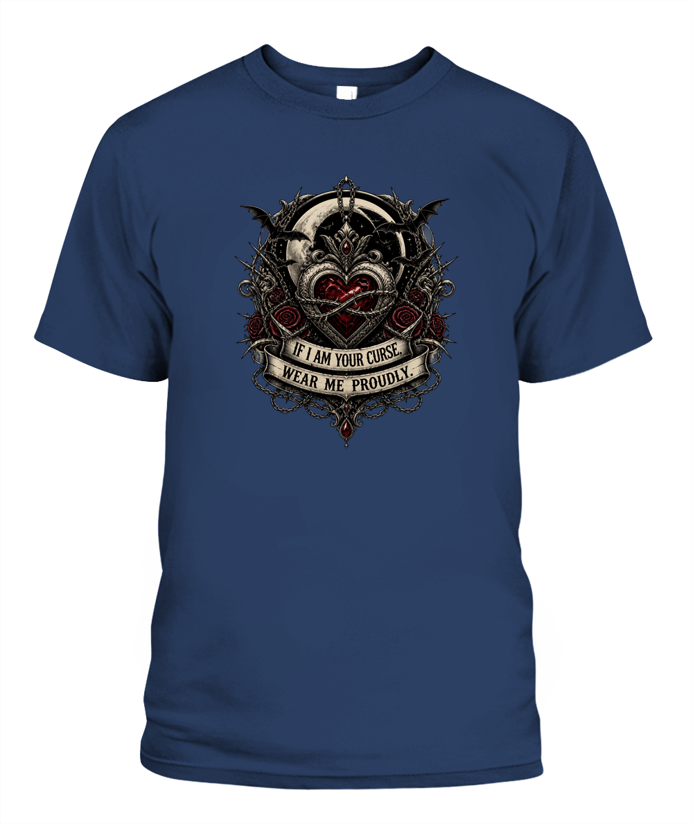 If I Am Your Curse, Wear Me Proudly — gothic shirt in Midnight