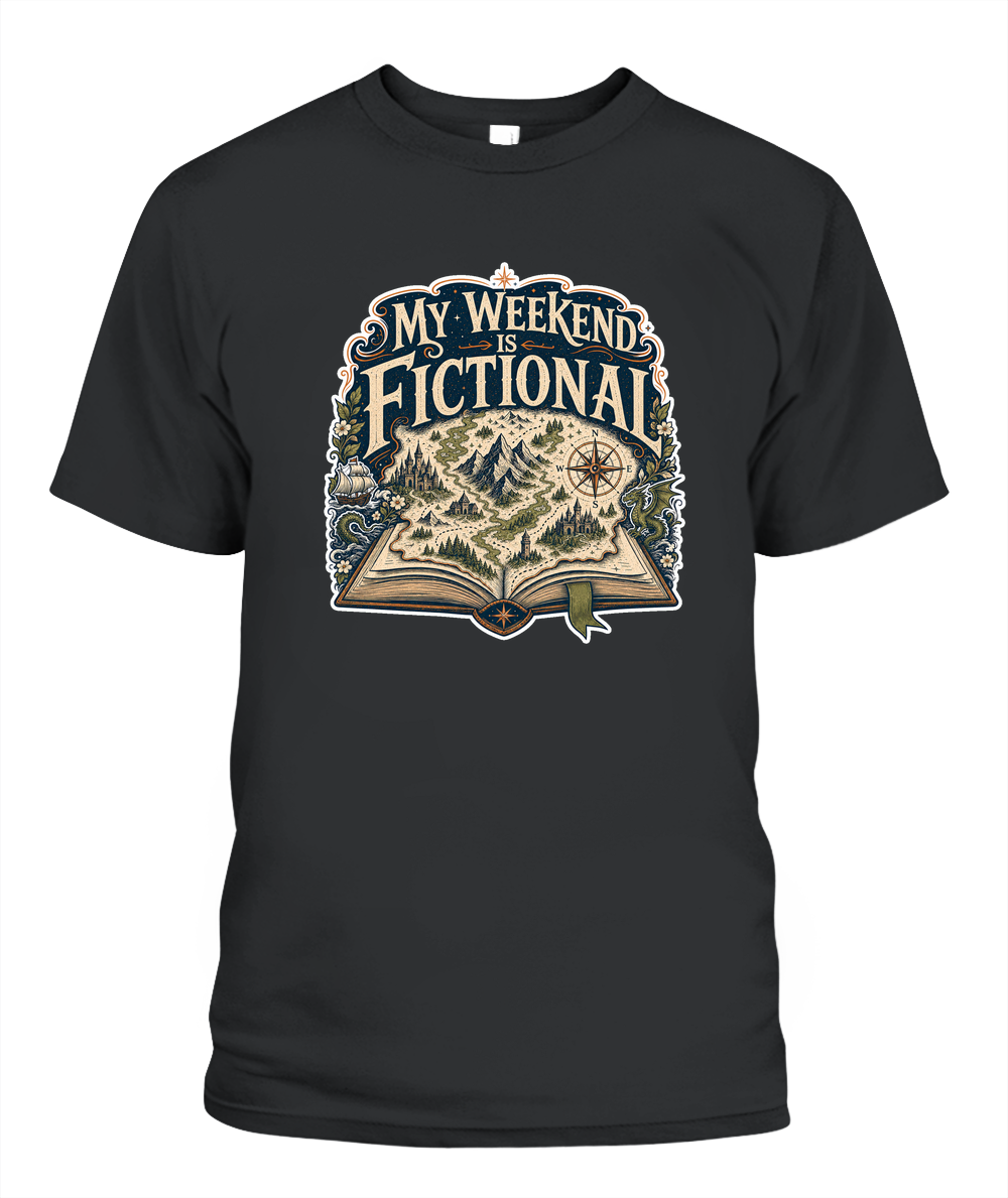 My Weekend is Fictional Book Lover T-Shirt | Reading Gift