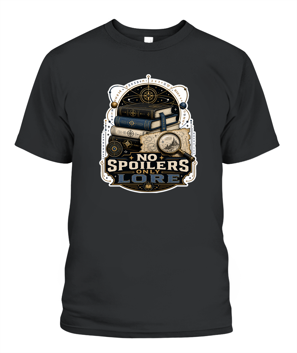No Spoilers Only Lore Book Lover T-Shirt | Reading Gift