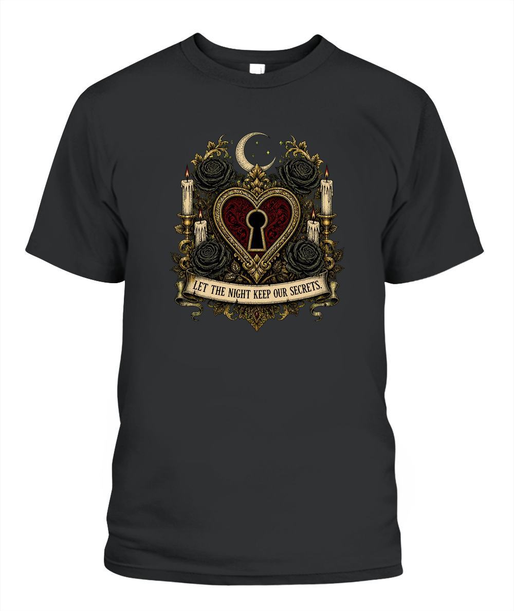 Let The Night Keep Our Secrets — gothic shirt in Black