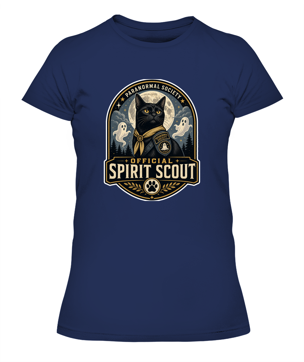 Official Spirit Scout Ladies T-Shirt | Black Cat Lover Gift