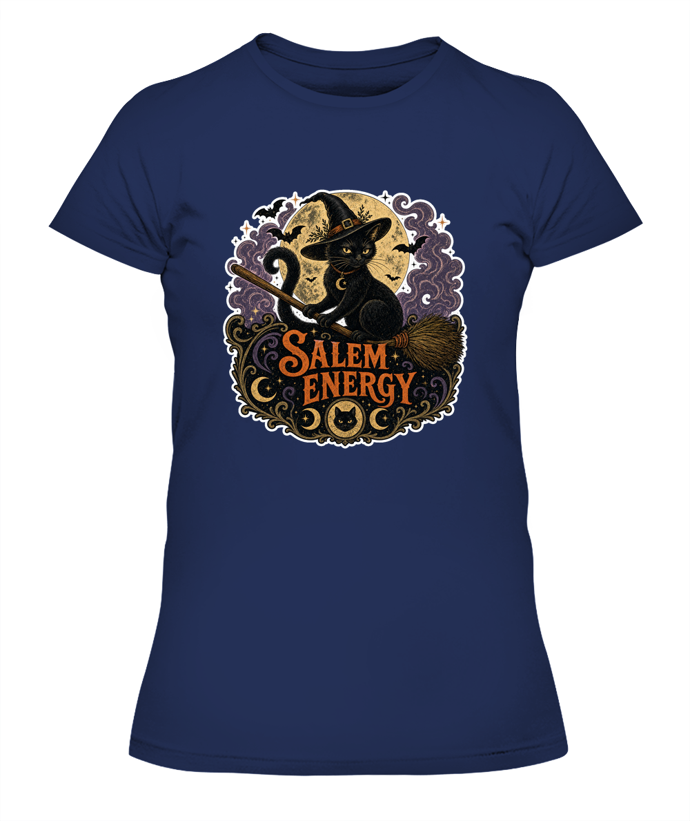 Salem Energy Ladies T-Shirt | Black Cat Lover Gift