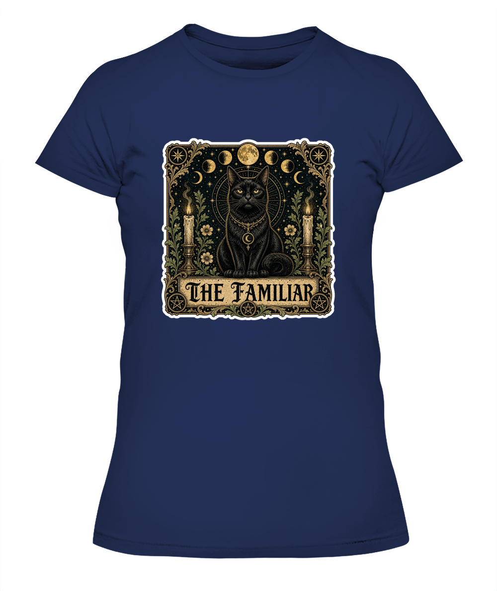 The Familiar Ladies T-Shirt | Black Cat Lover Gift