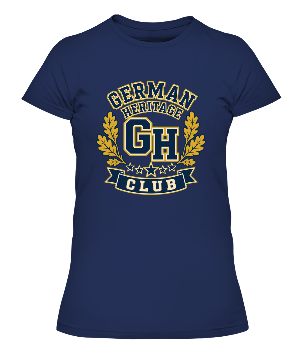 German Heritage Club — Lady's T-Shirt in Midnight Navy