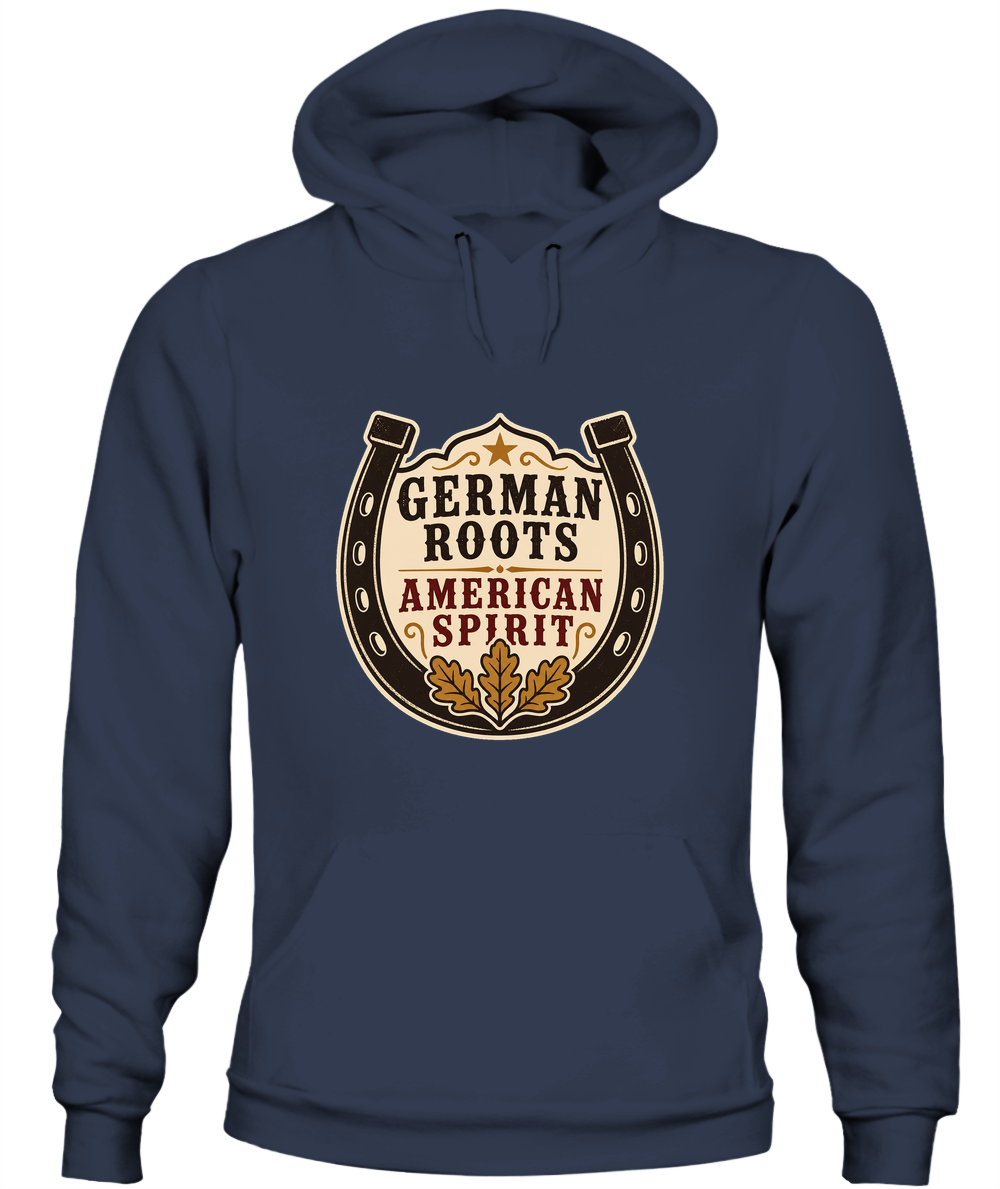 German Roots, American Spirit — Hoodie in Navy