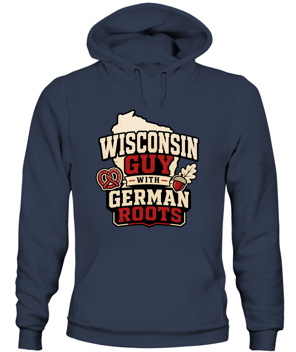 Wisconsin Guy With German Roots — Hoodie in Navy