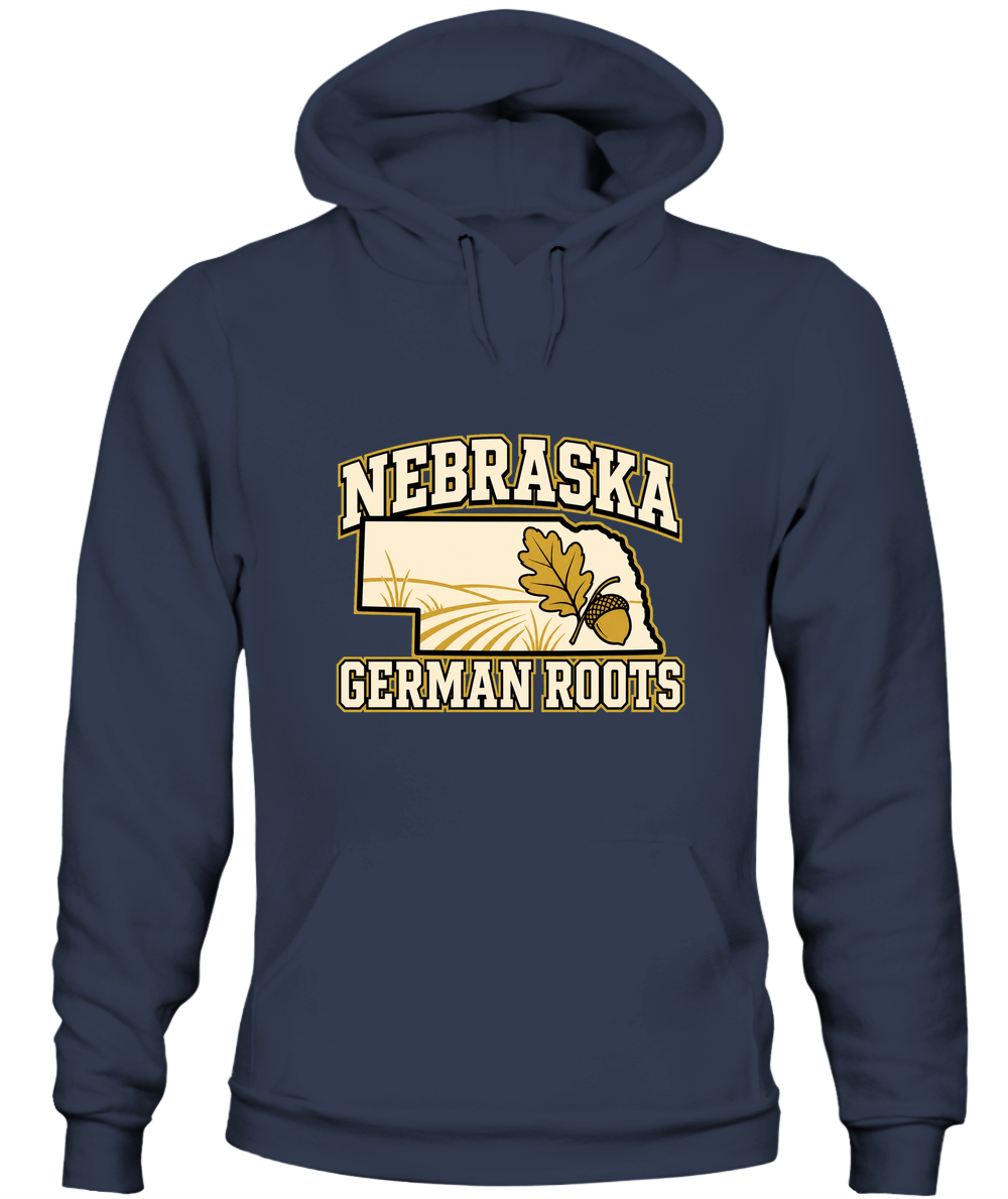 Nebraska German Roots — Hoodie in Navy