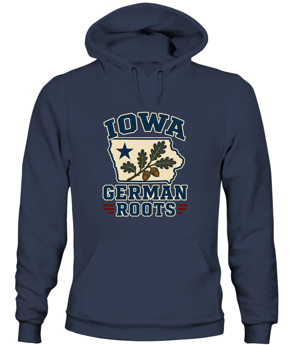 Iowa German Roots — Hoodie in Navy