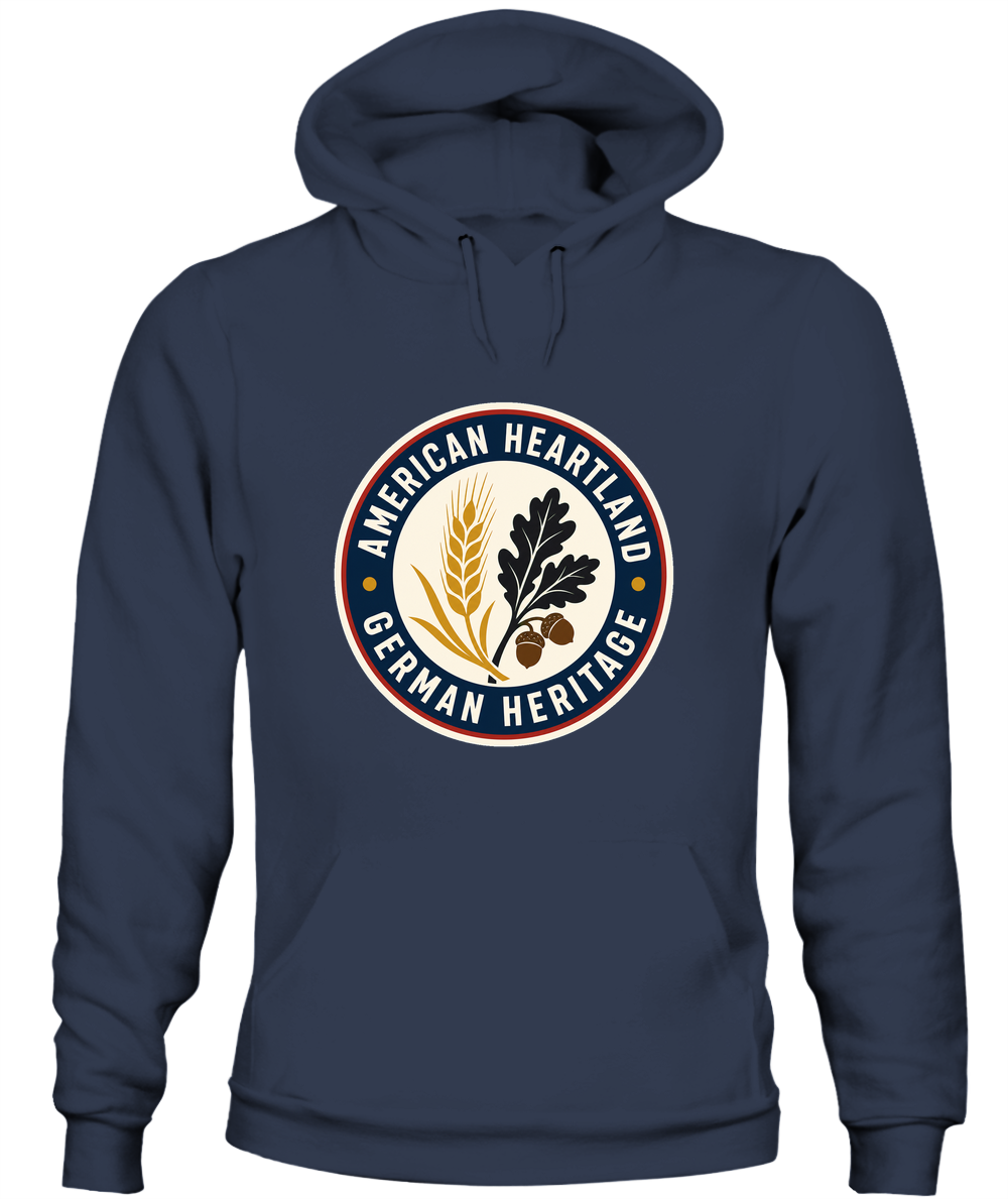 American Heartland, German Heritage — Hoodie in Navy