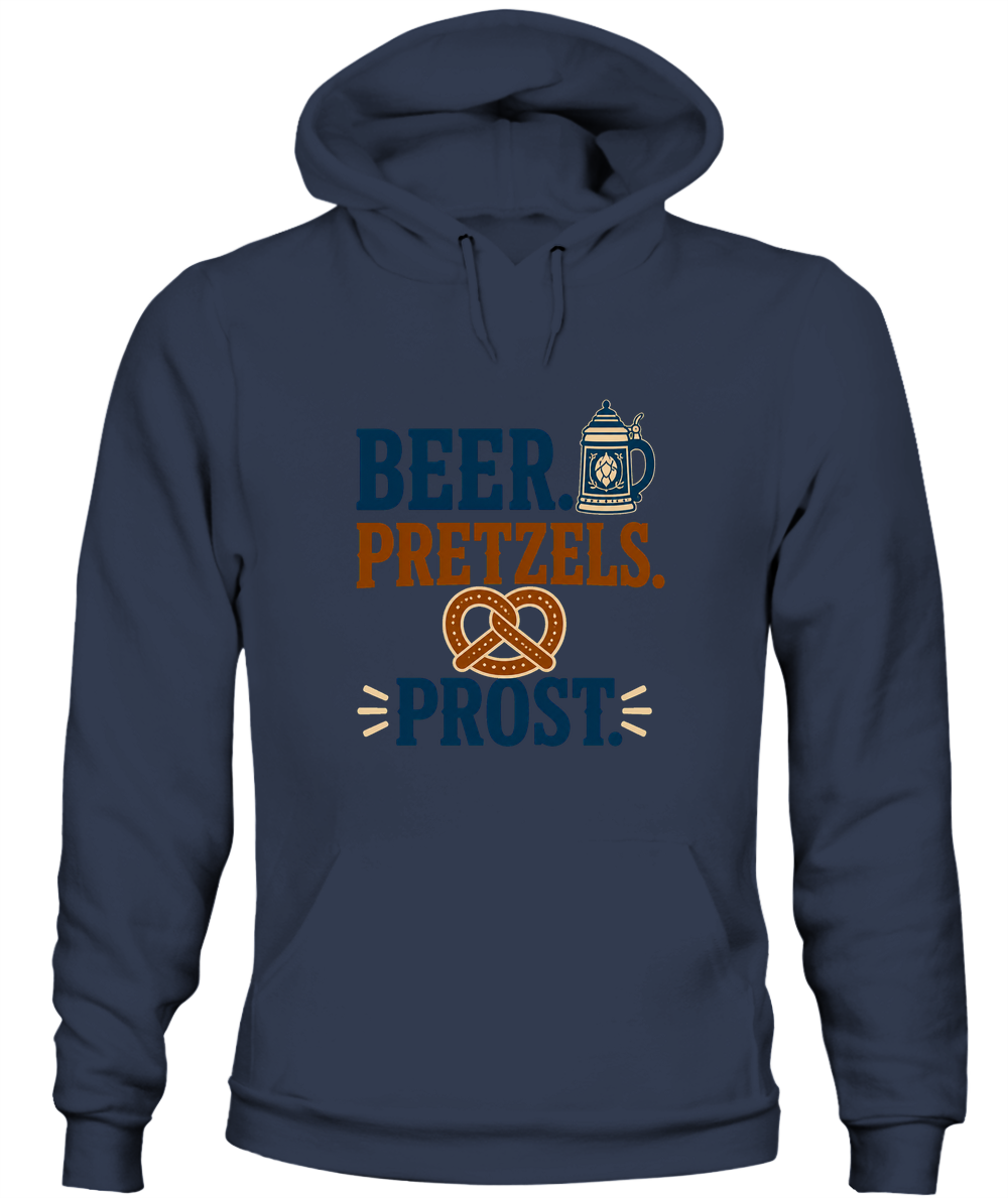 Beer. Pretzels. Prost. — Hoodie in Navy