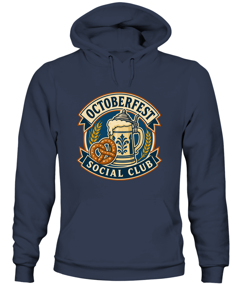 Octoberfest Social Club — Hoodie in Navy