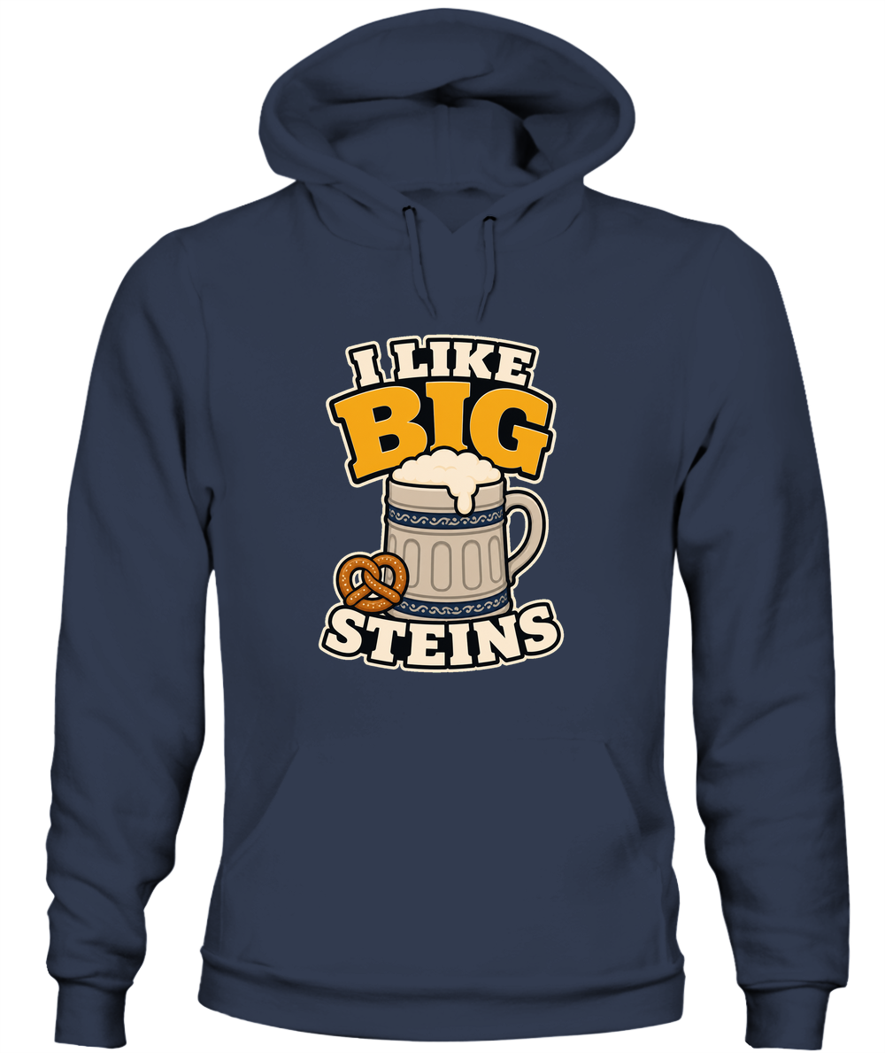 I Like Big Steins — Hoodie in Navy