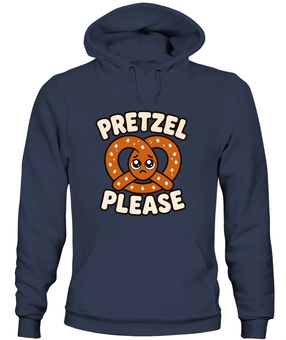 Pretzel Please — Hoodie in Navy