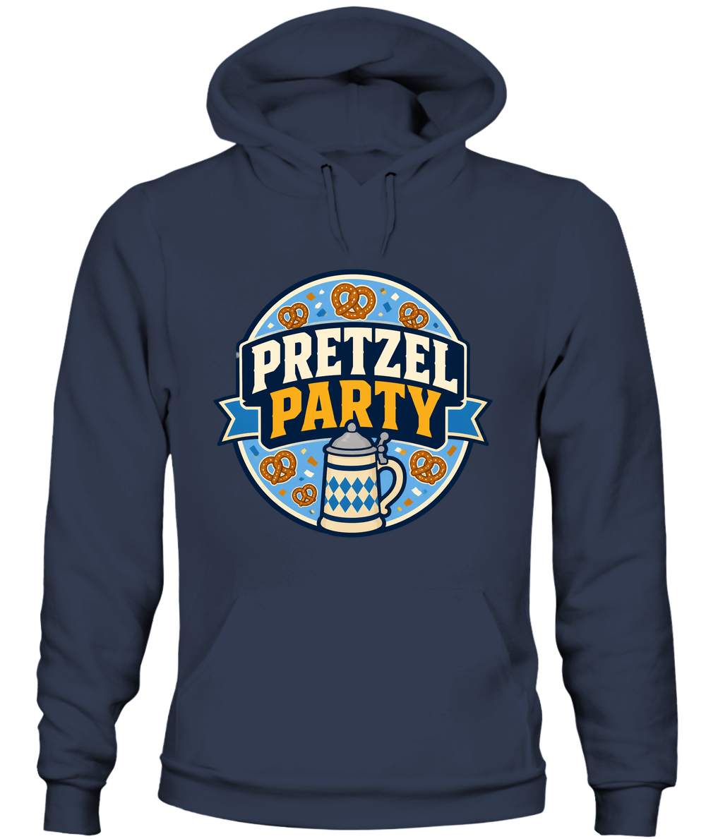 Pretzel Party — Hoodie in Navy