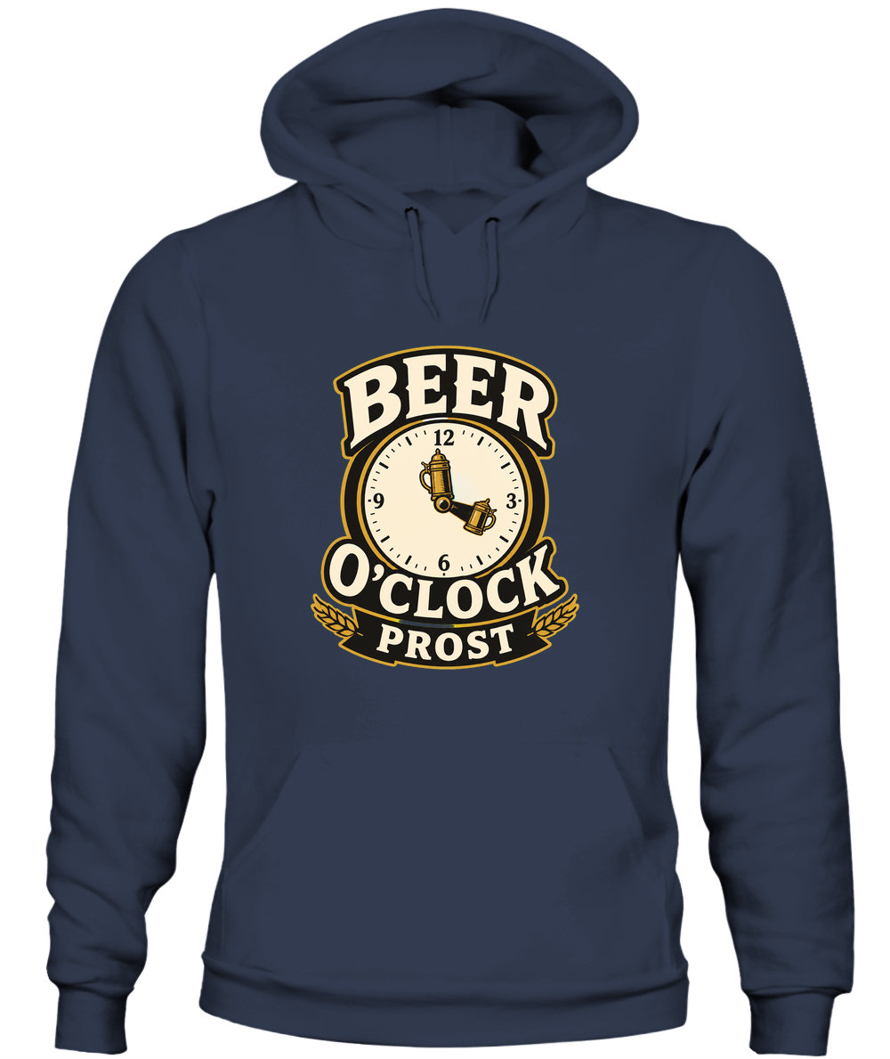 Beer O'Clock Prost — Hoodie in Navy