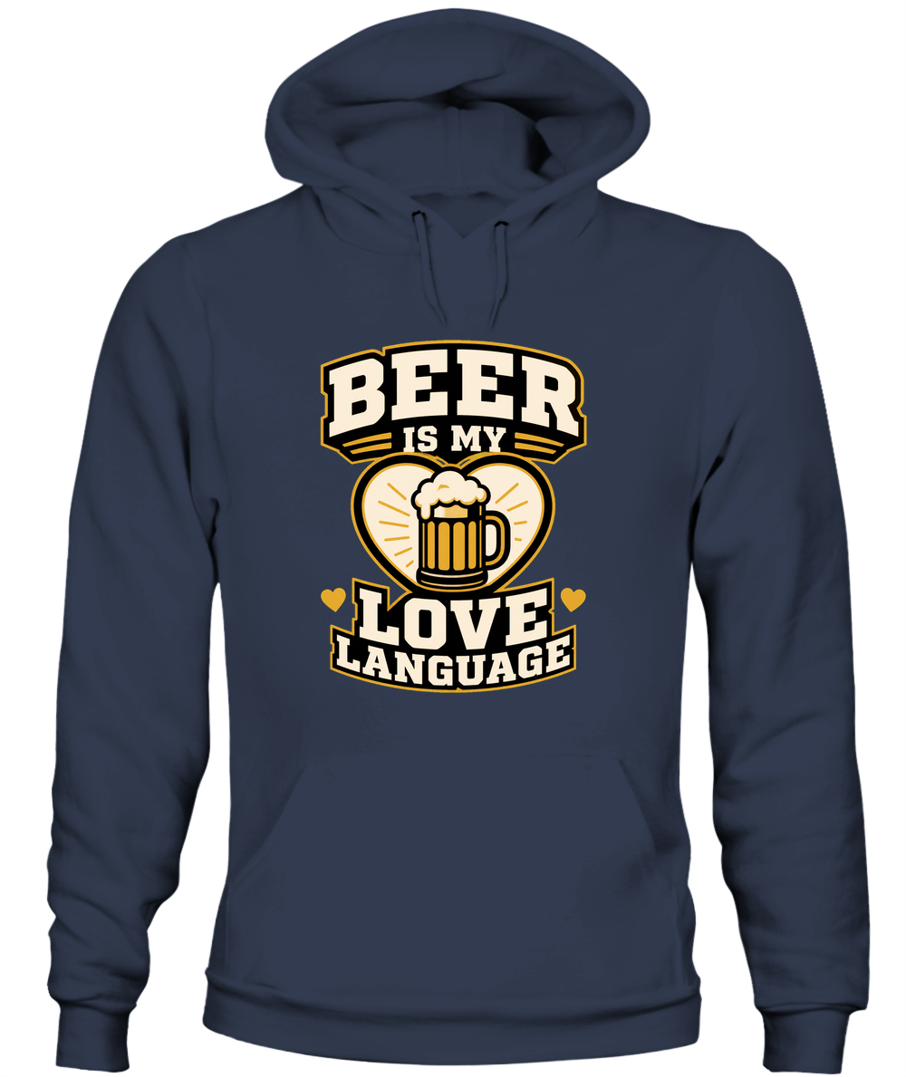 Beer Is My Love Language — Hoodie in Navy