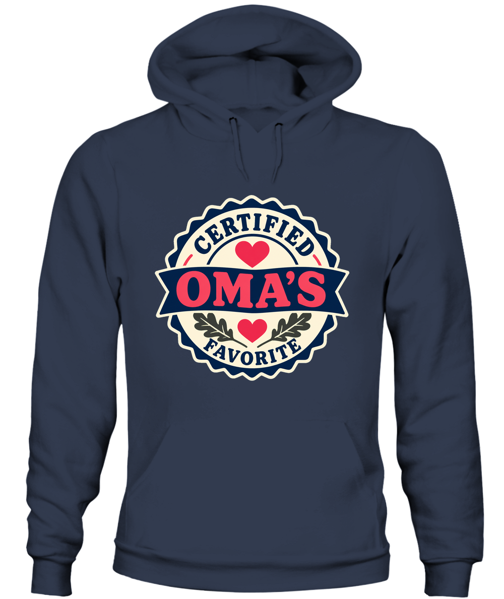 Certified Oma's Favorite — Hoodie in Navy