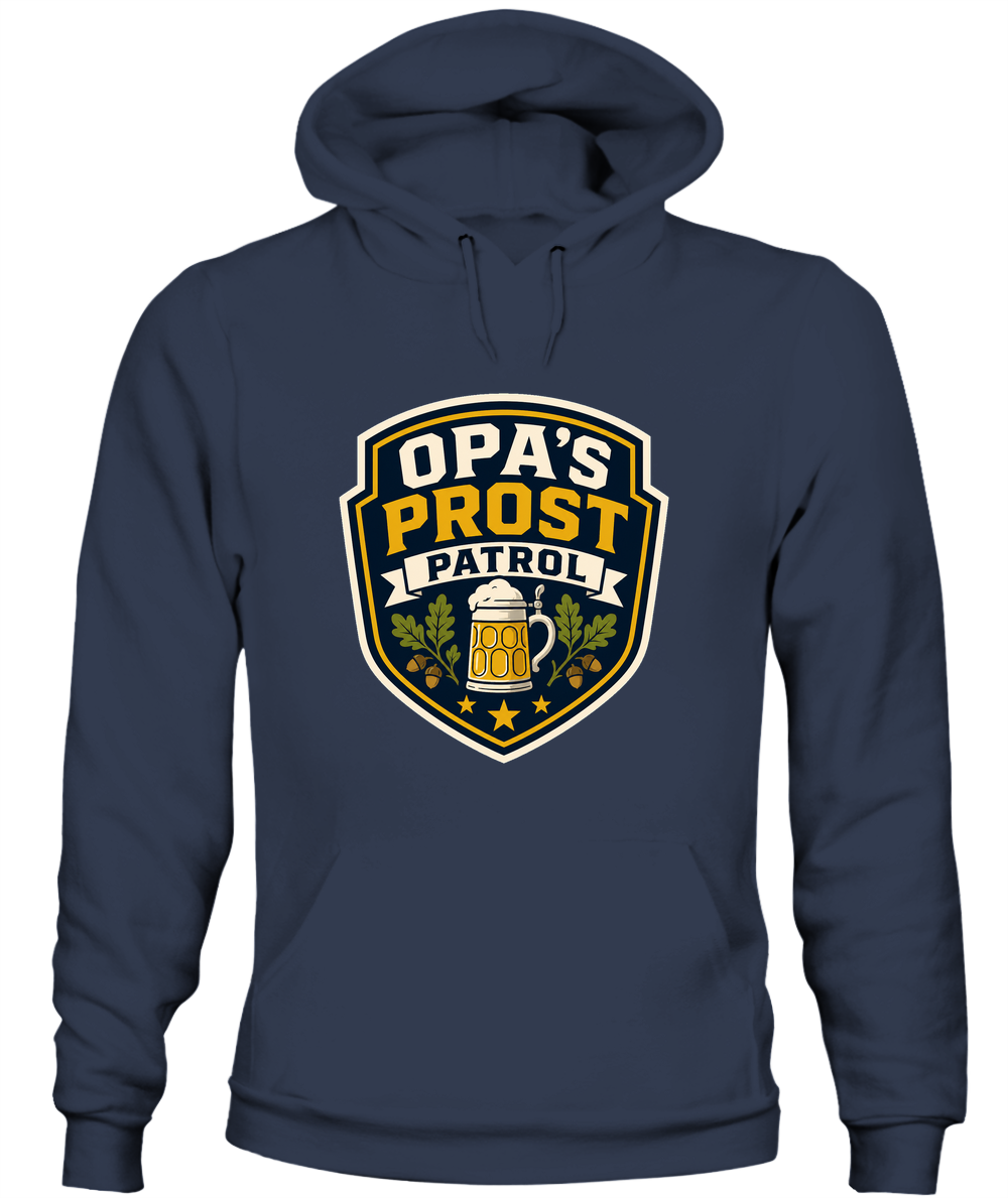 Opa's Prost Patrol — Hoodie in Navy
