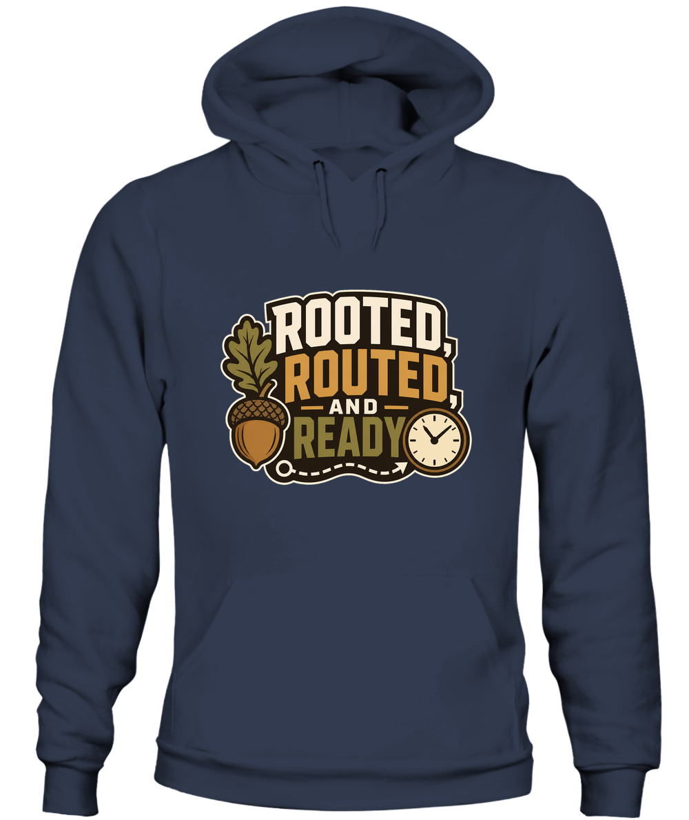Rooted, Routed, And Ready — Hoodie in Navy