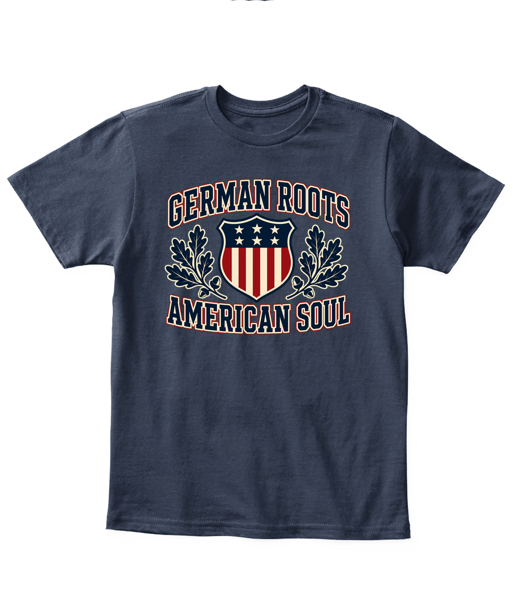 German Roots, American Soul — Kid's T Shirt in Navy