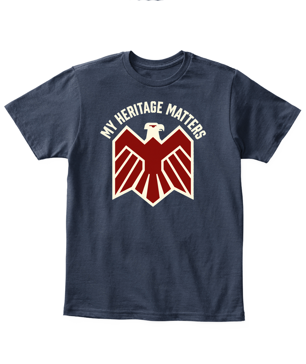 My Heritage Matters — Kid's T Shirt in Navy