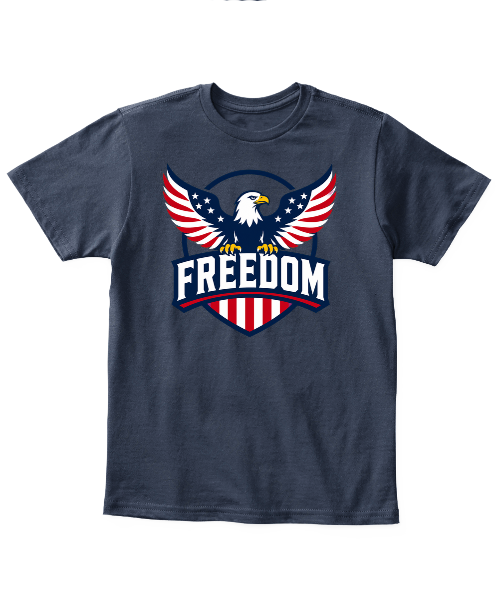 Freedom — Kid's T Shirt in Navy