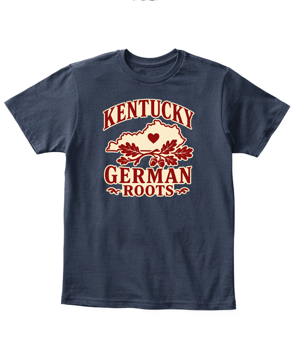 Kentucky German Roots — Kid's T Shirt in Navy