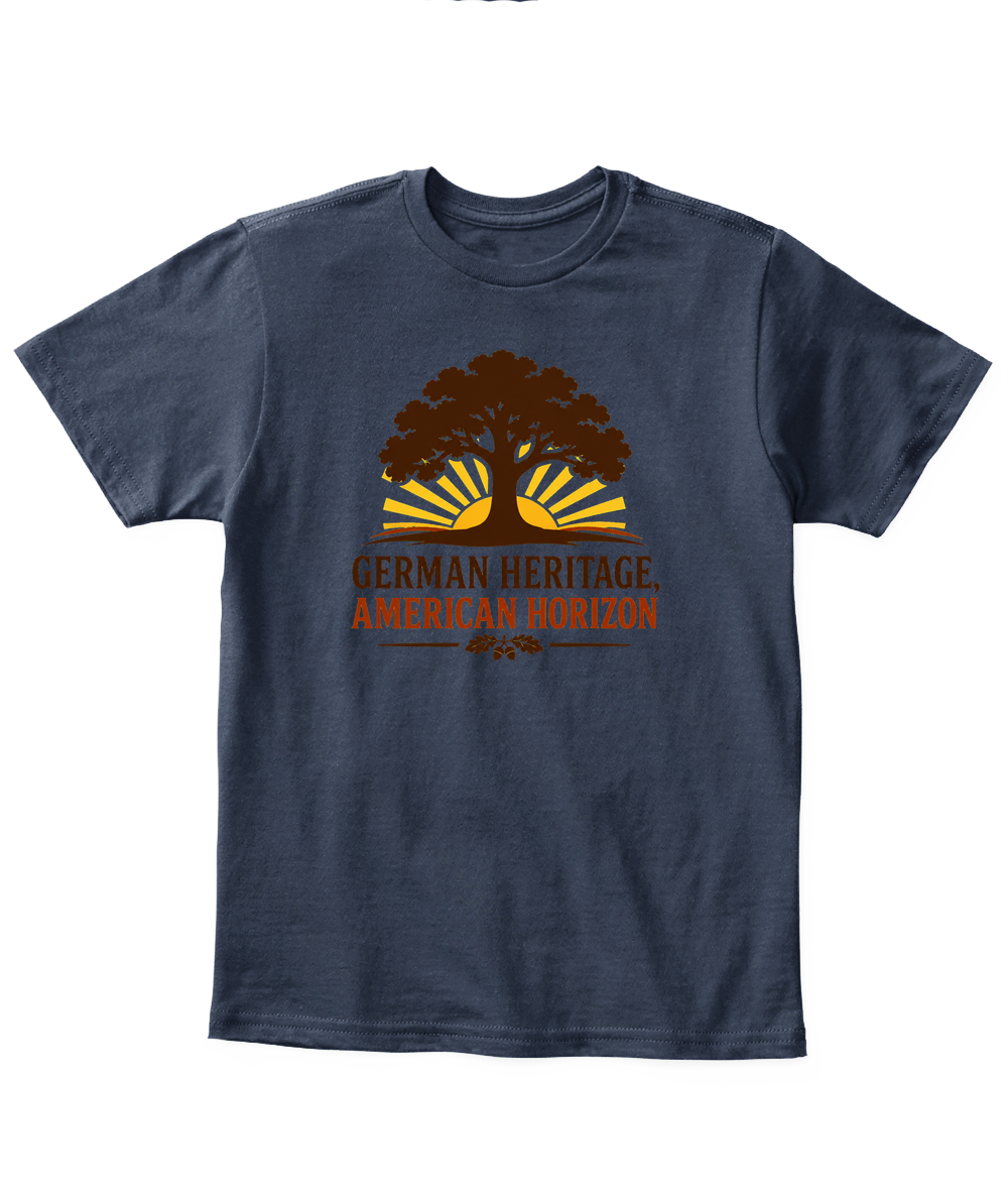 German Heritage, American Horizon — Kid's T Shirt in Navy