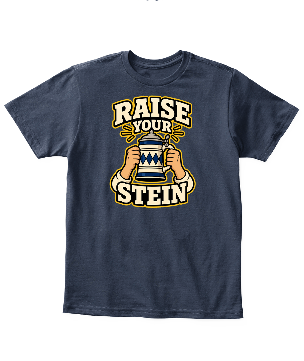 Raise Your Stein — Kid's T Shirt in Navy