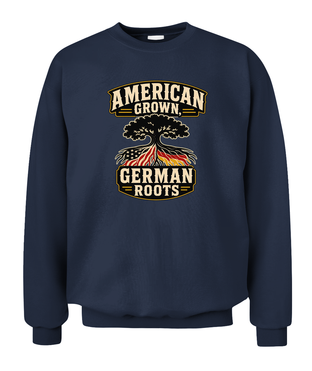 American Grown, German Roots — Sweatshirt in Navy