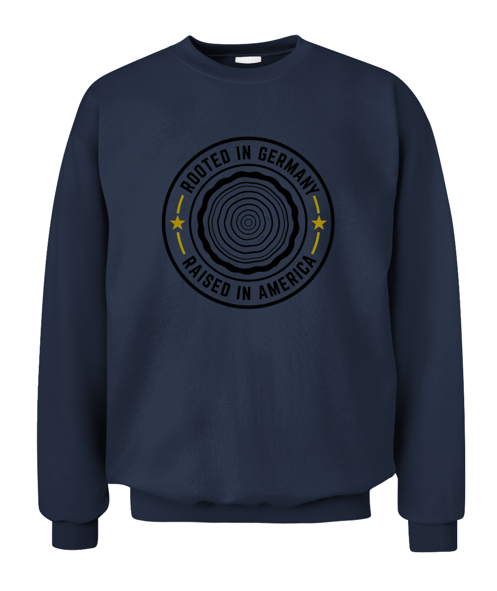 Rooted In Germany, Raised In America — Sweatshirt in Navy