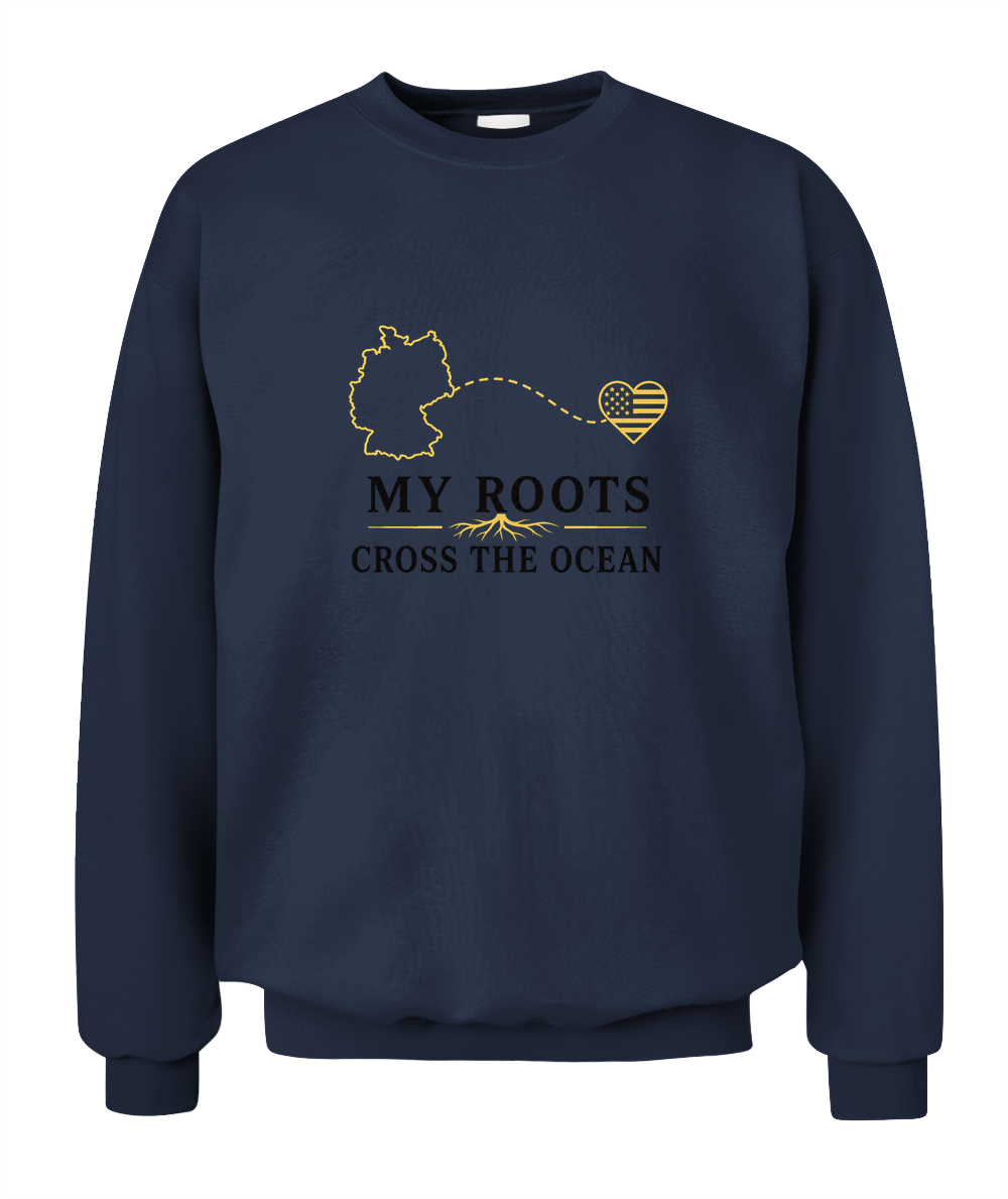 My Roots Cross The Ocean — Sweatshirt in Navy