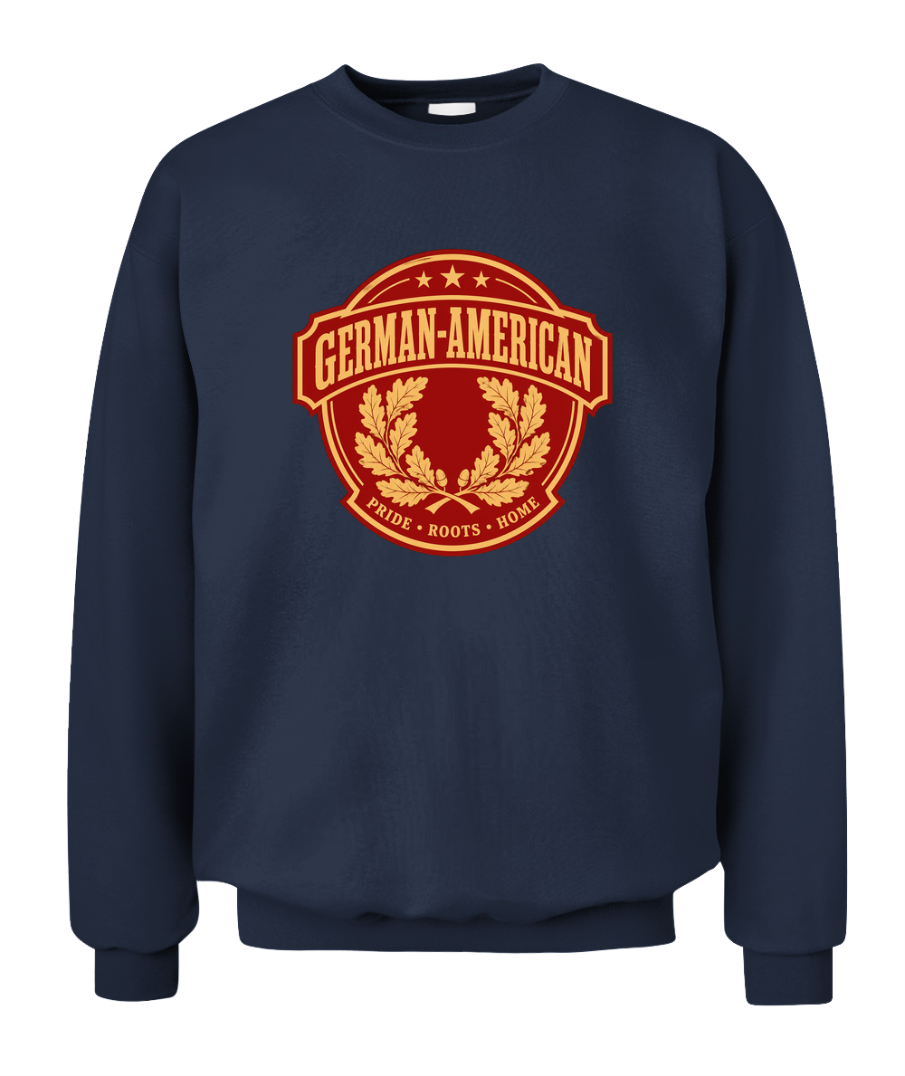 German-American Pride, Roots & Home — Sweatshirt in Navy