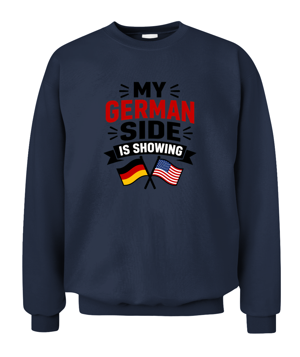 My German Side Is Showing — Sweatshirt in Navy