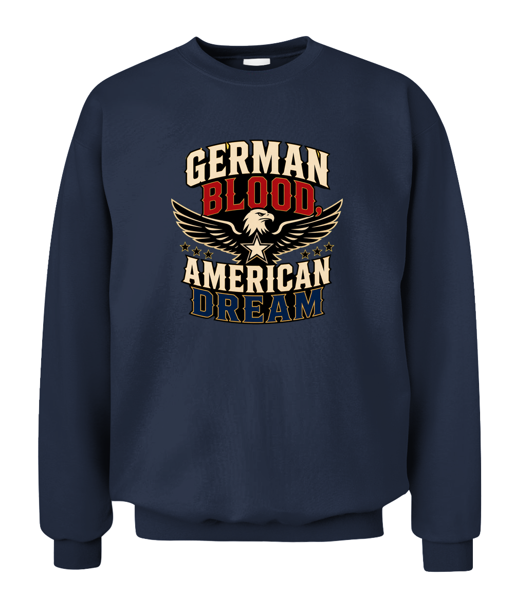 German Blood, American Dream — Sweatshirt in Navy