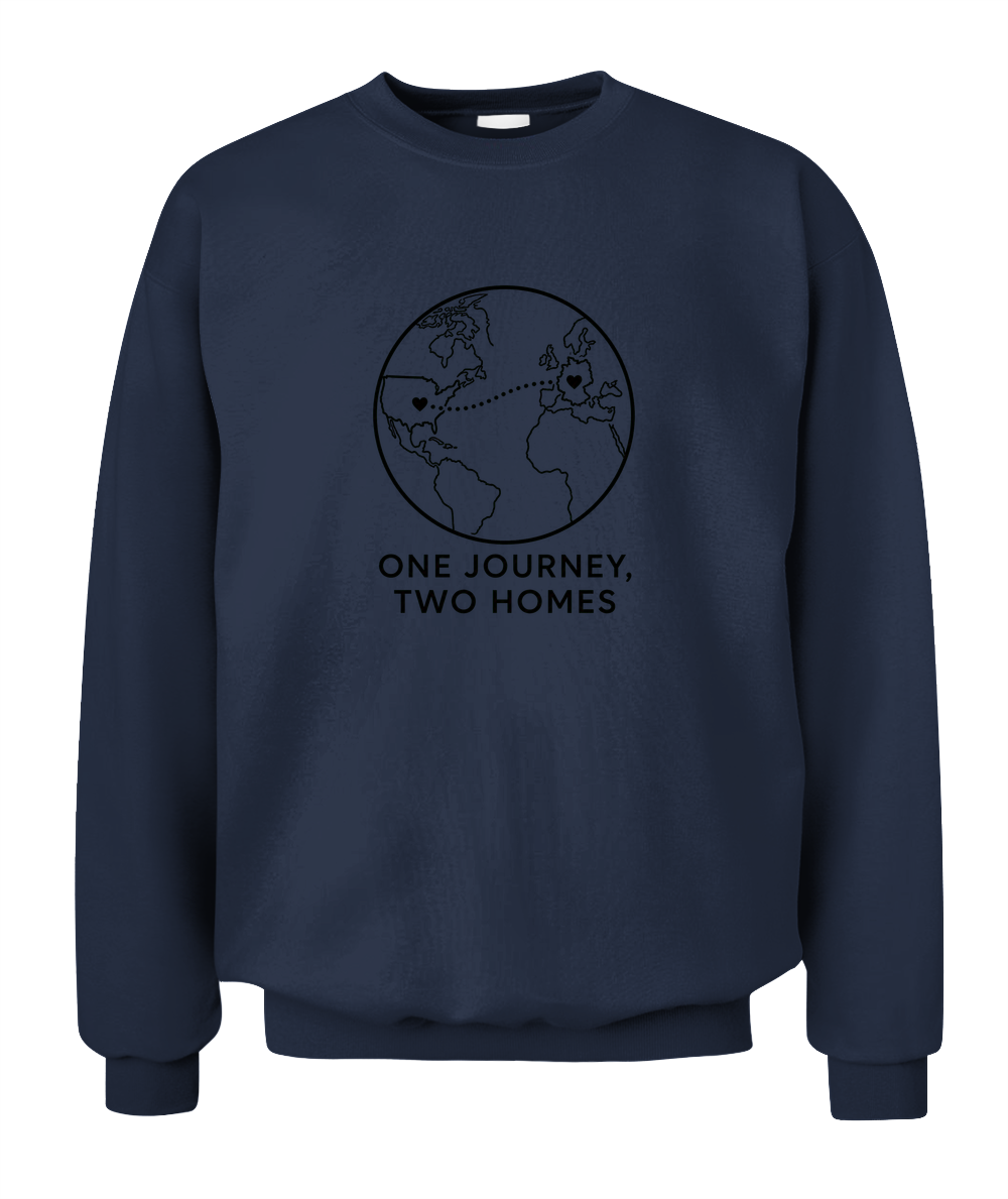 One Journey, Two Homes — Sweatshirt in Navy