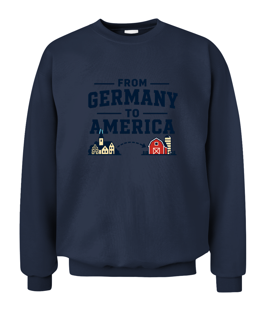 From Germany To America — Sweatshirt in Navy