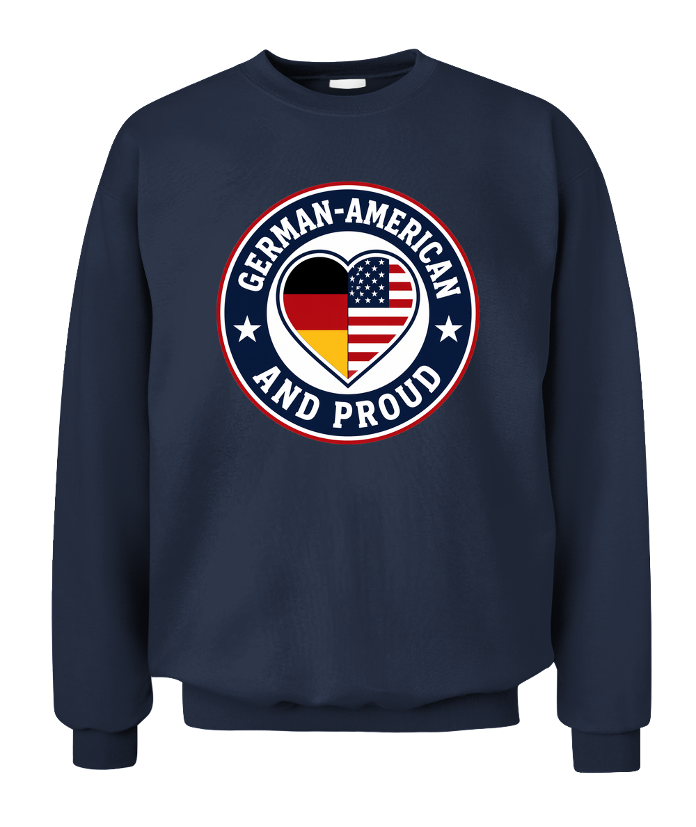 German-American And Proud — Sweatshirt in Navy