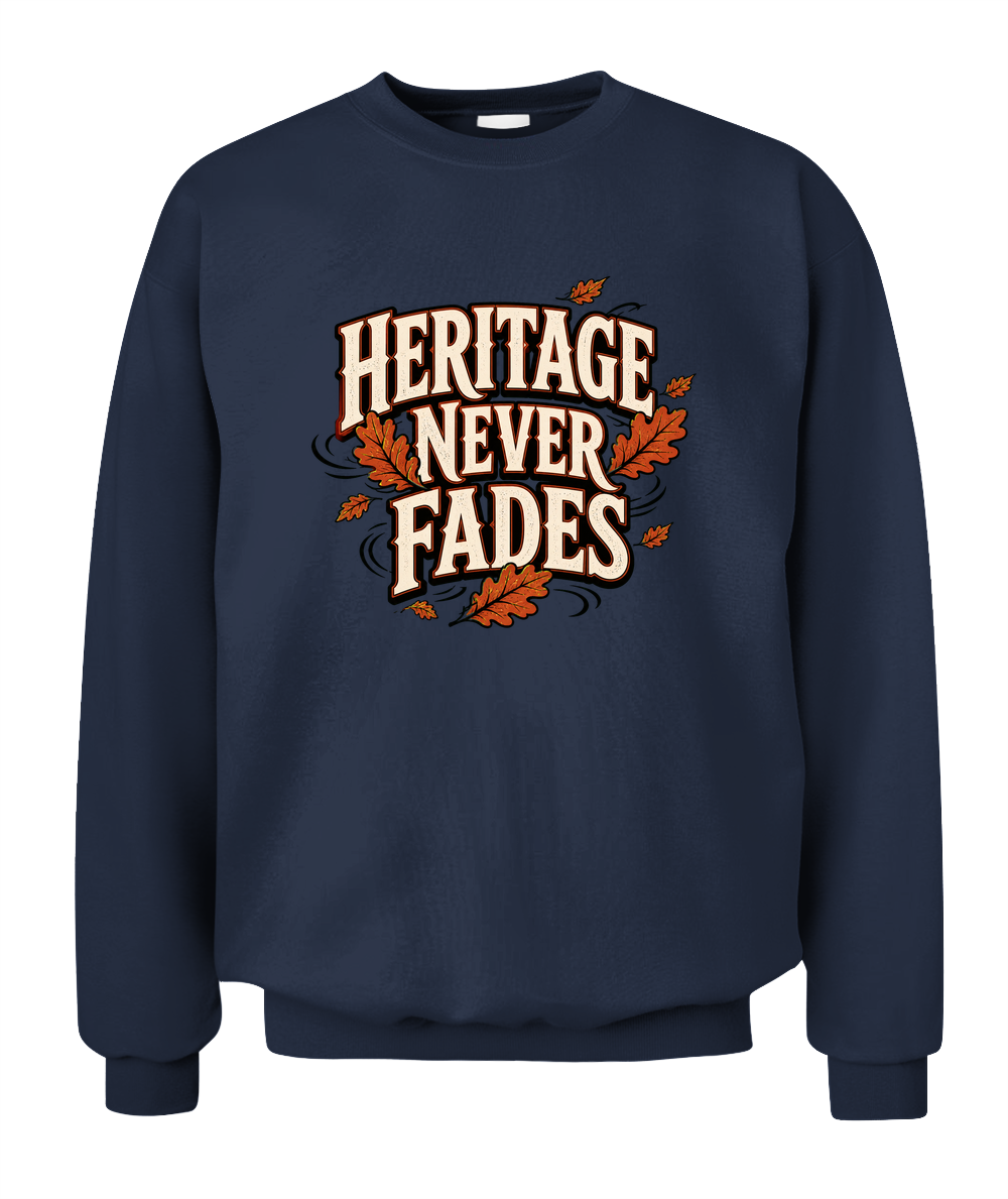 Heritage Never Fades — Sweatshirt in Navy