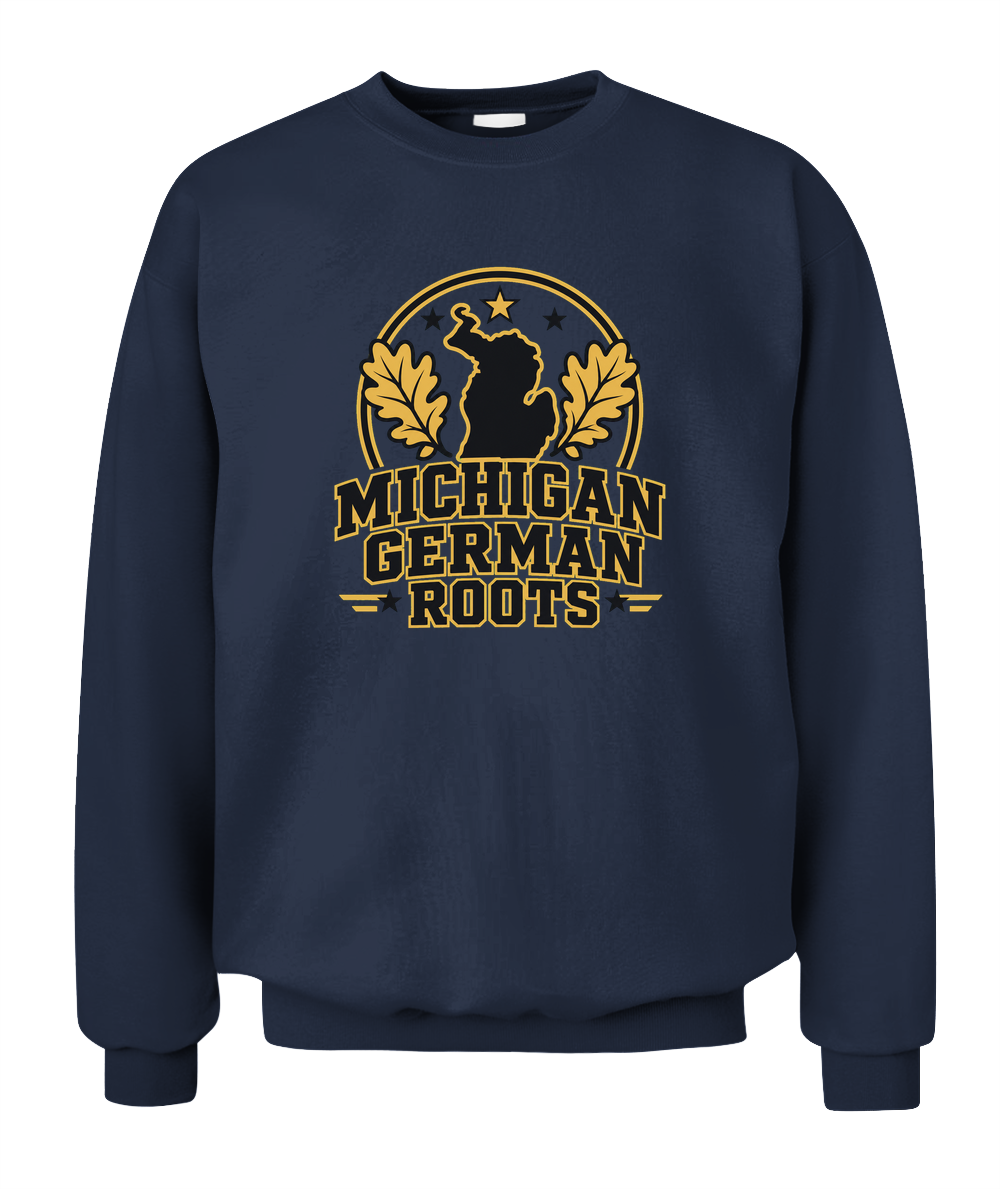 Michigan German Roots — Sweatshirt in Navy