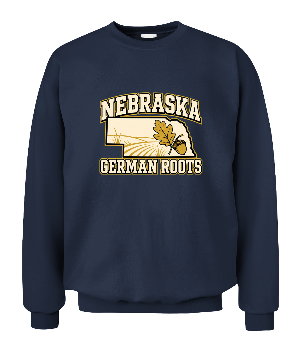 Nebraska German Roots — Sweatshirt in Navy