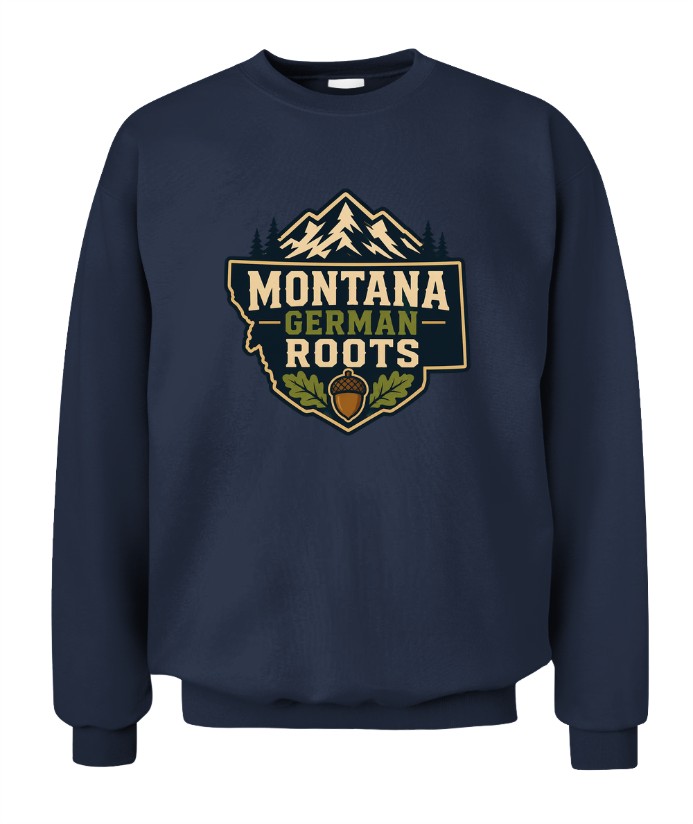 Montana German Roots — Sweatshirt in Navy