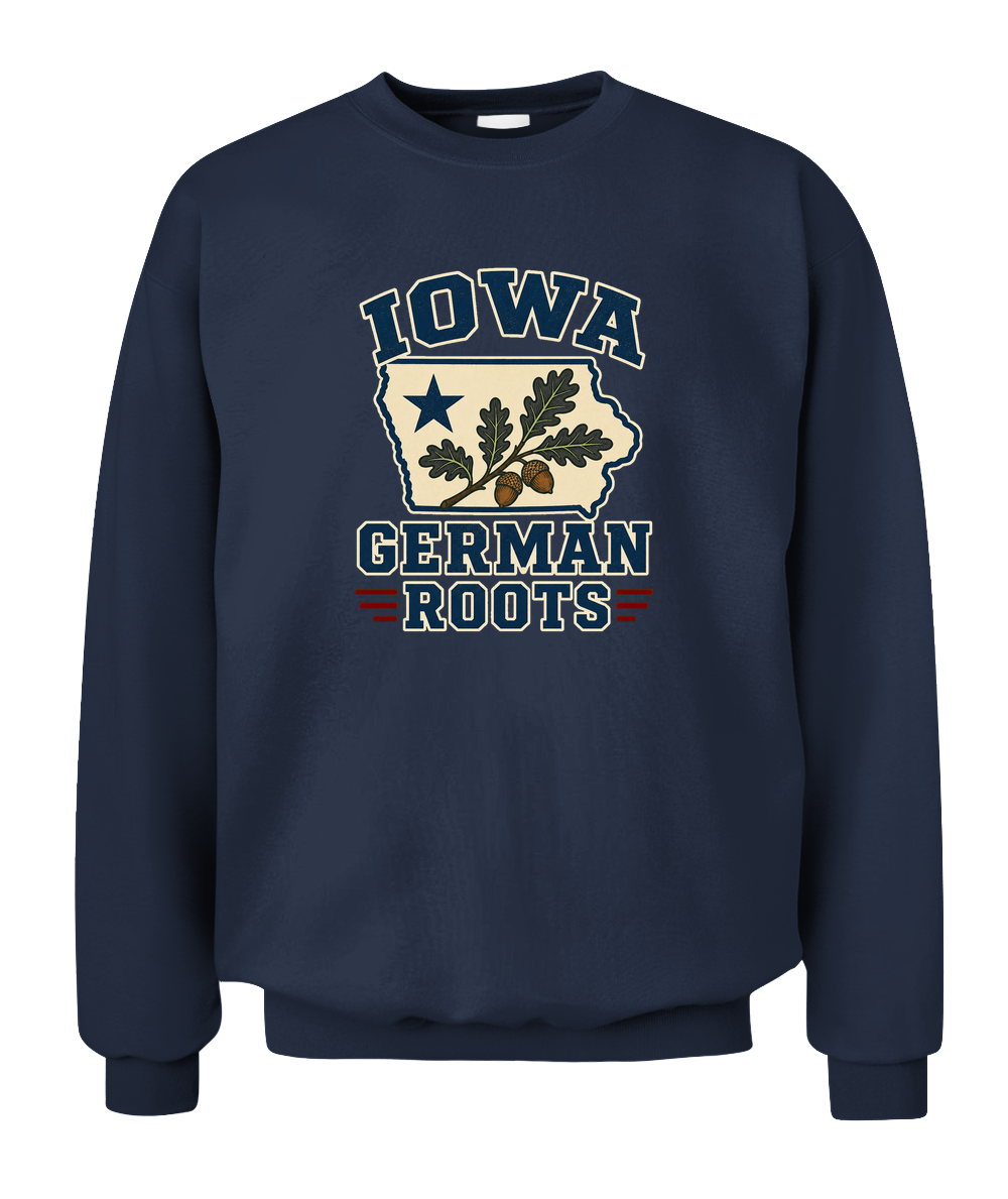 Iowa German Roots — Sweatshirt in Navy