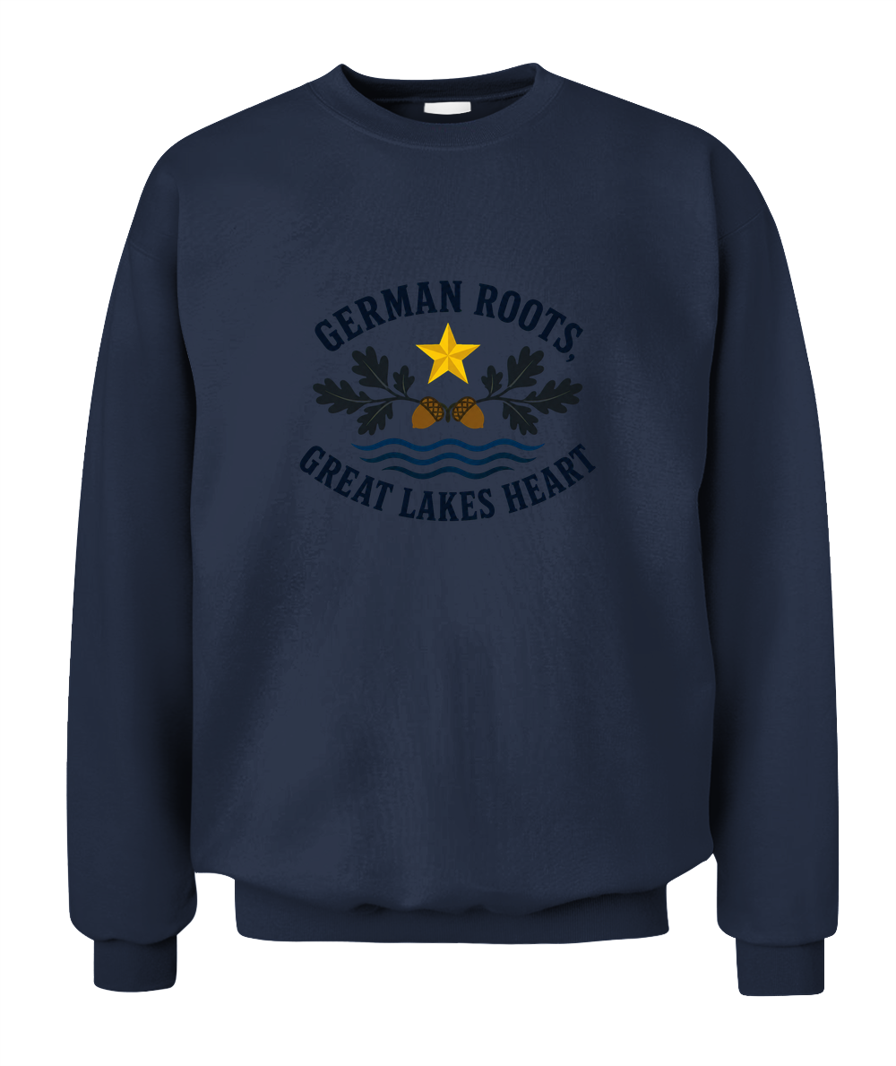German Roots, Great Lakes Heart — Sweatshirt in Navy