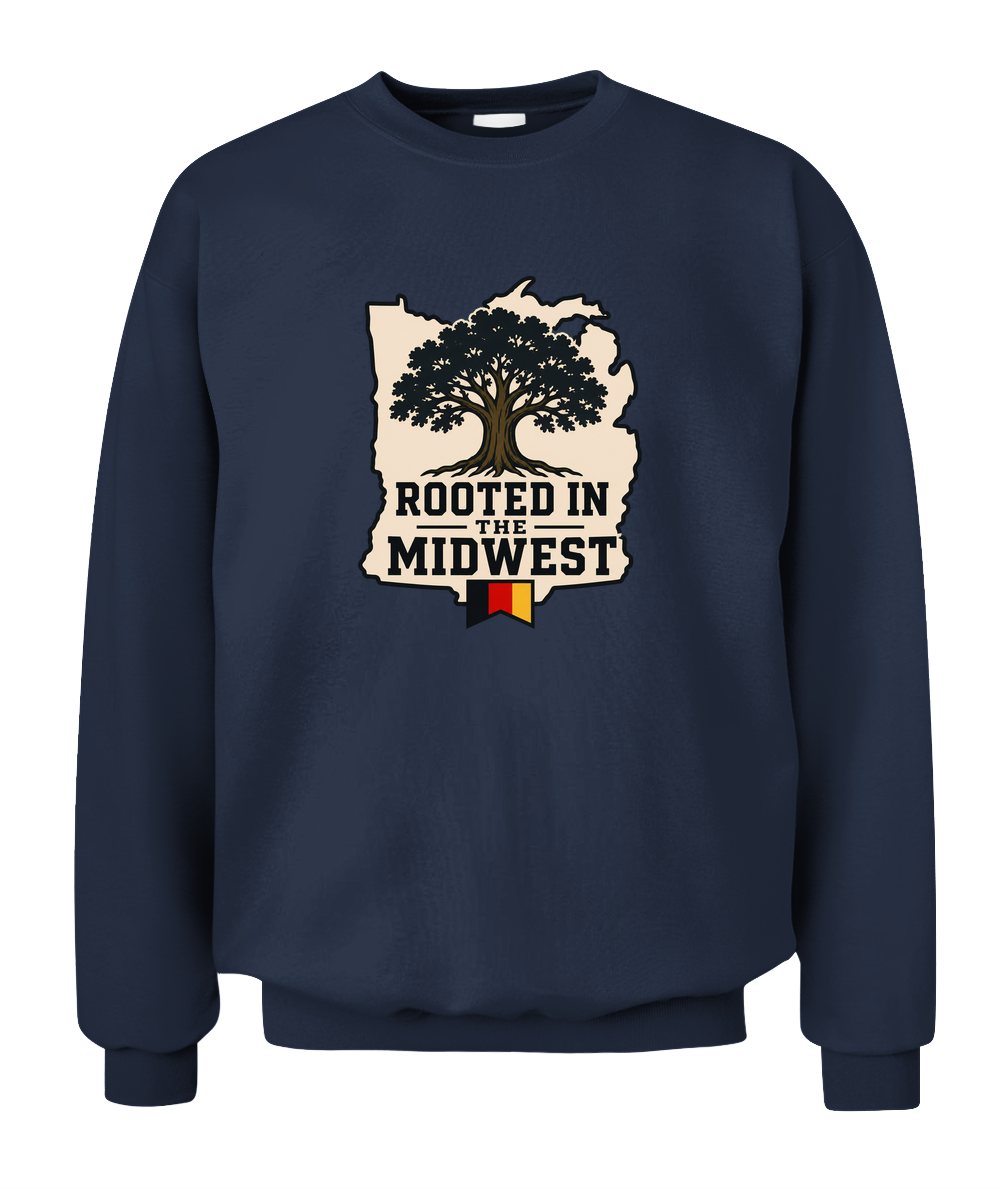 Rooted In The Midwest — Sweatshirt in Navy