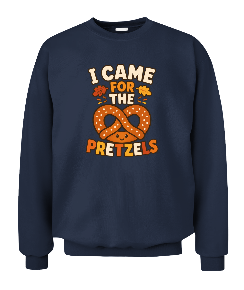 I Came For The Pretzels — Sweatshirt in Navy